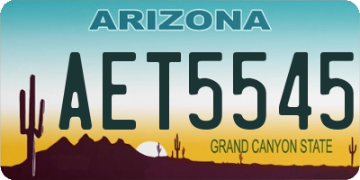 AZ license plate AET5545
