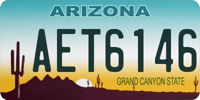 AZ license plate AET6146