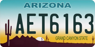 AZ license plate AET6163