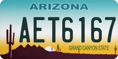 AZ license plate AET6167