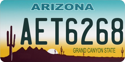AZ license plate AET6268