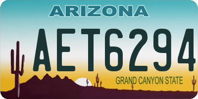 AZ license plate AET6294