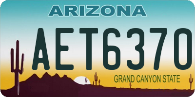 AZ license plate AET6370