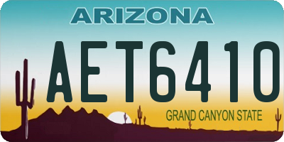 AZ license plate AET6410