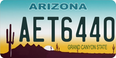 AZ license plate AET6440