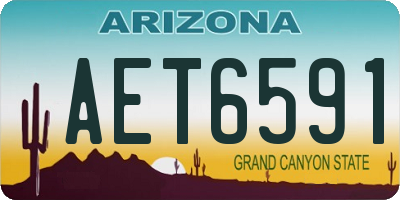 AZ license plate AET6591