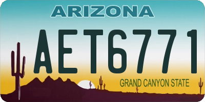 AZ license plate AET6771