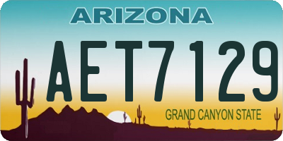 AZ license plate AET7129