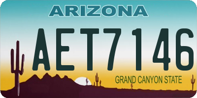 AZ license plate AET7146