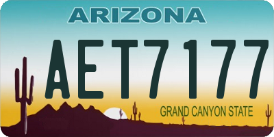 AZ license plate AET7177