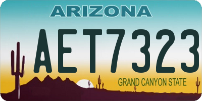 AZ license plate AET7323