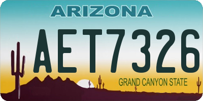 AZ license plate AET7326
