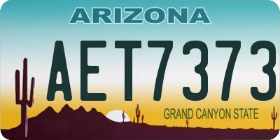 AZ license plate AET7373