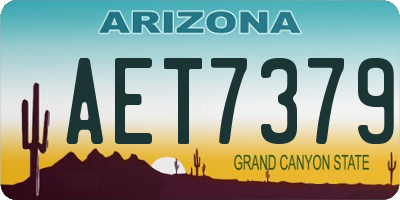 AZ license plate AET7379