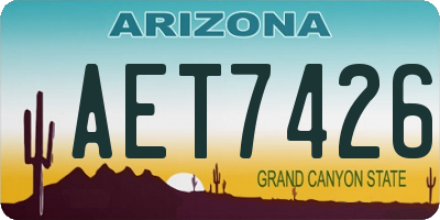 AZ license plate AET7426