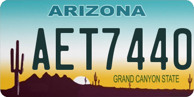 AZ license plate AET7440