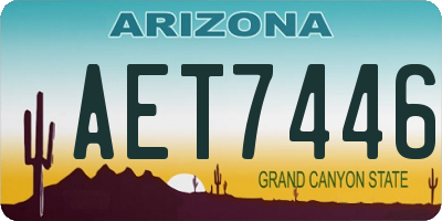 AZ license plate AET7446