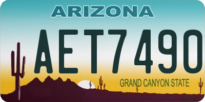 AZ license plate AET7490