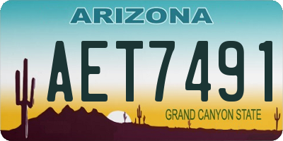AZ license plate AET7491