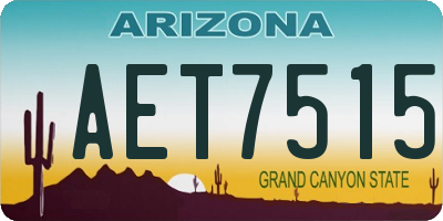 AZ license plate AET7515
