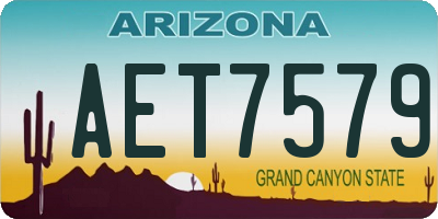 AZ license plate AET7579