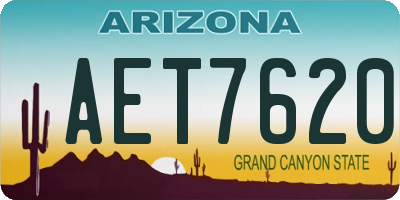 AZ license plate AET7620