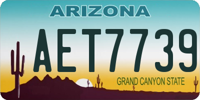 AZ license plate AET7739