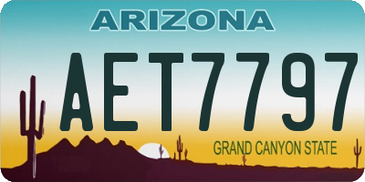 AZ license plate AET7797
