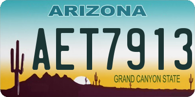 AZ license plate AET7913