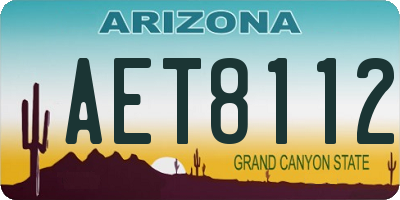 AZ license plate AET8112