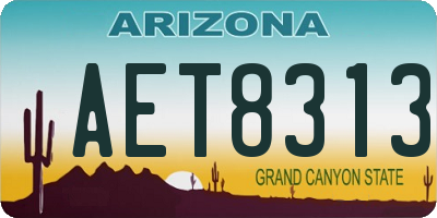 AZ license plate AET8313