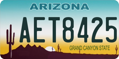 AZ license plate AET8425