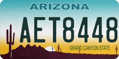 AZ license plate AET8448