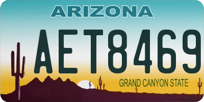 AZ license plate AET8469