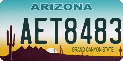 AZ license plate AET8483