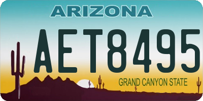 AZ license plate AET8495