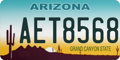 AZ license plate AET8568