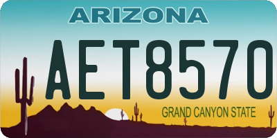 AZ license plate AET8570
