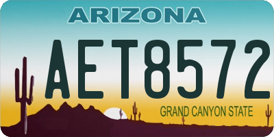 AZ license plate AET8572