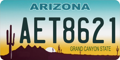 AZ license plate AET8621