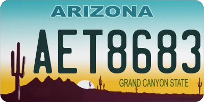 AZ license plate AET8683