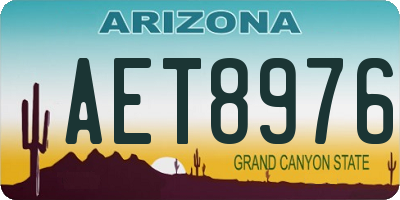 AZ license plate AET8976