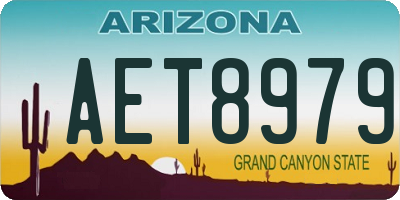 AZ license plate AET8979