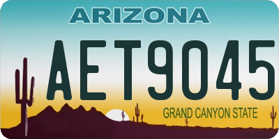 AZ license plate AET9045