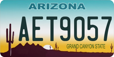 AZ license plate AET9057