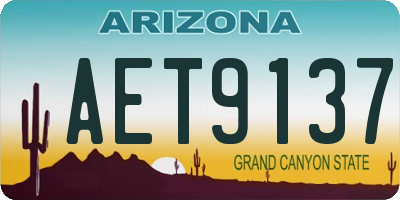 AZ license plate AET9137