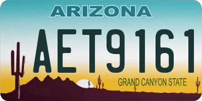 AZ license plate AET9161
