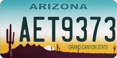 AZ license plate AET9373