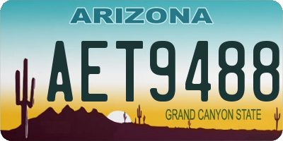 AZ license plate AET9488
