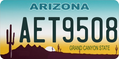 AZ license plate AET9508